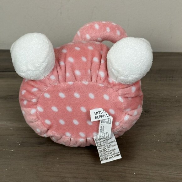 Baby Ganz‎ Pink Polka Dot Elephant Plush Rattle Infant Security Lovey Soft 7” - Picture 5 of 9